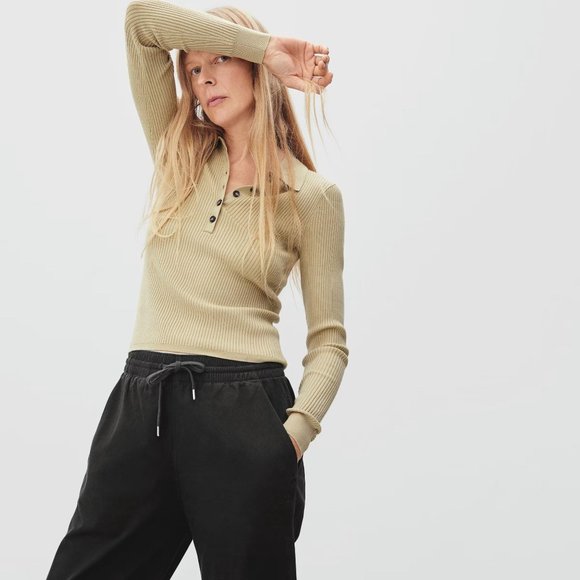 Everlane The Easy Jogger Pants Drawstring Pockets Black XXS - Picture 4 of 9